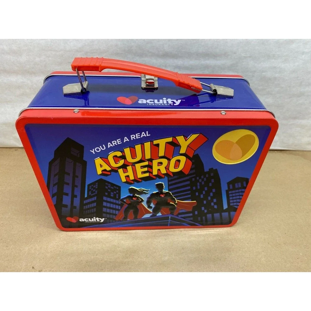 Vintage Tin Lunch Box With Thermos Acuity Insurance 